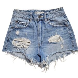 Garage Denim Festival Distressed Shorts Size-00/23